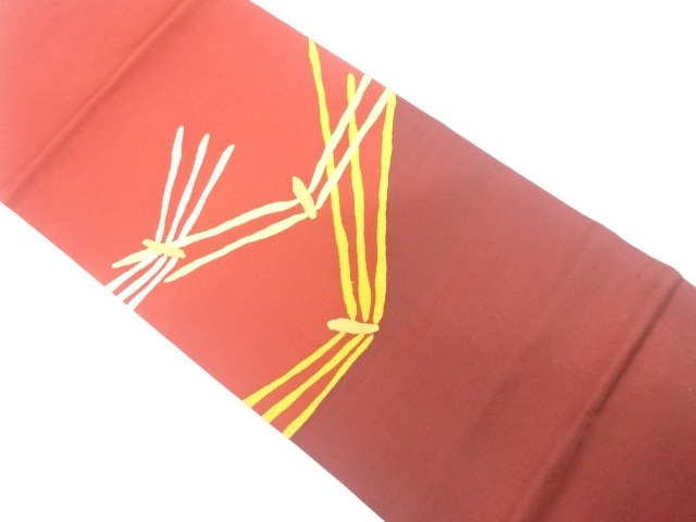 若松模様織り出し　名古屋帯